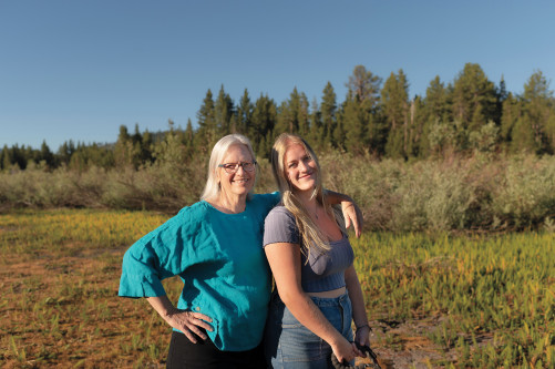 Kelly Shanahan and her daughter