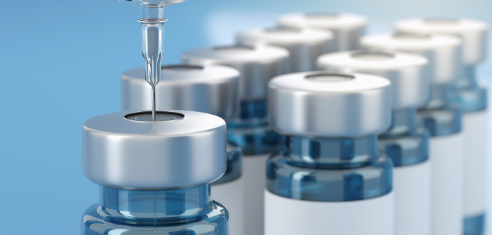 Rendering 3d vaccine medicine bottle flu vaccine anti-vaccination and covid-19