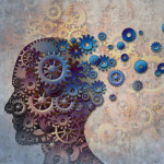 illustration of head with cogs coming out