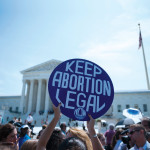 Abortion demonstration in front of Supreme Court Roe Wade