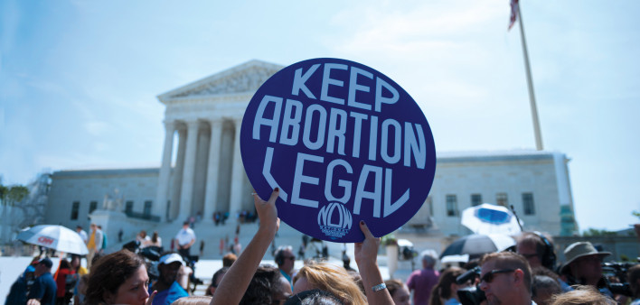 Abortion demonstration in front of Supreme Court Roe Wade