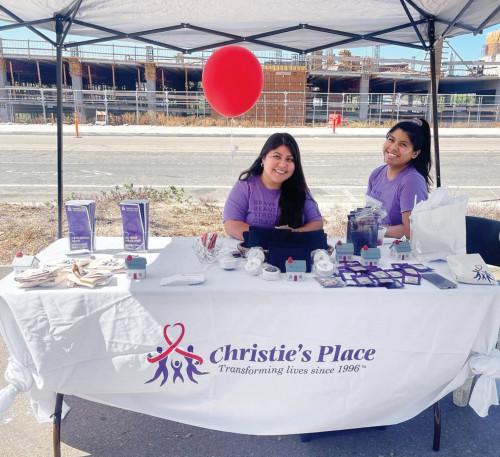 San Diego’s Christie’s Place set up shop outside the Malcom X Library to let folks know that HIV testing  equals self-care