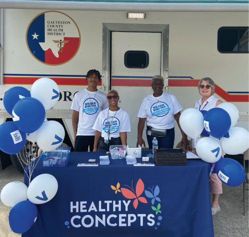 The Galveston County Health District team with its mobile health site