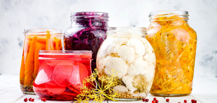 fermented book in jars