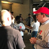 Dr Jim McKiernan chats with men about prostate cancer at Yankee Stadium.