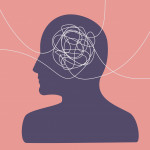 illusttration of purple head with lines squiggles in brain