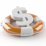 a US dollar symbol in a life preserver