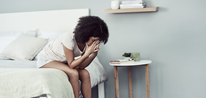 woman in pain