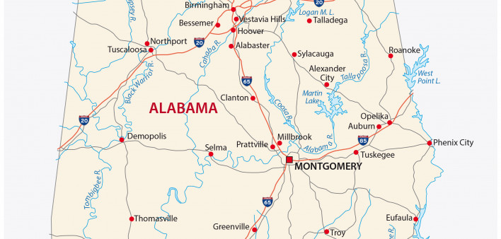 Alabama road map