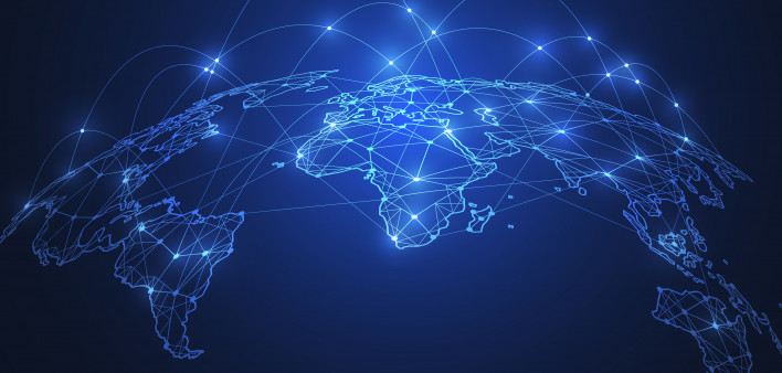 global network connection illustration