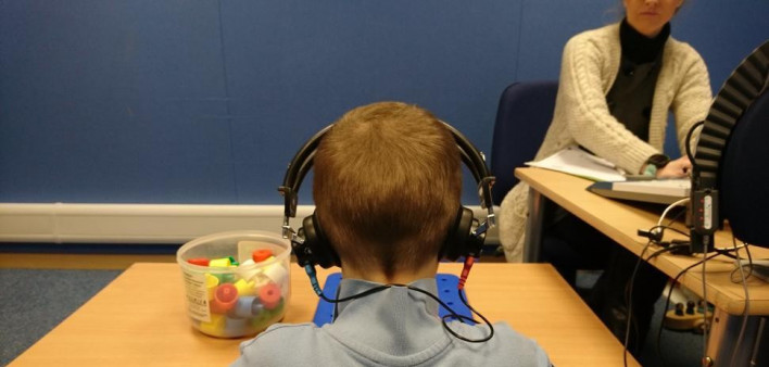 child hearing test, creative commons, national cancer institute