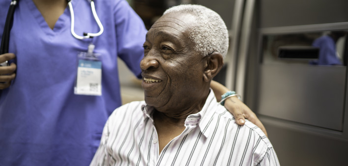 smiling black patient