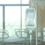 saline at hospital room iv