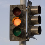 yellow traffic light for cars
