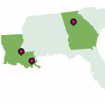 map of the south