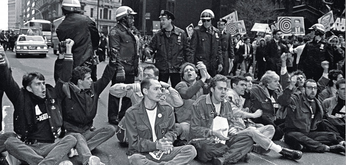An ACT UP protest in New York City, March 24, 1988