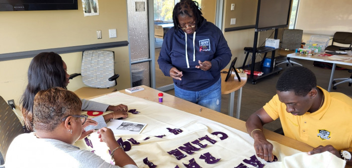 Montgomery Area Community and ASU Students Comes Together to Make Quilt Panels Honoring Black and Brown Lives Lost to HIV/AIDS