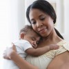Mother holding her baby