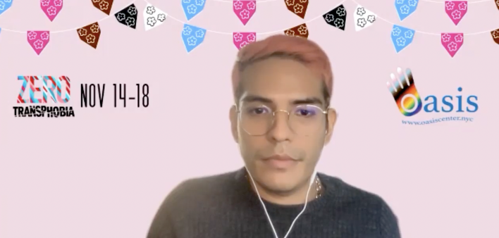 Edric Figueroa in a Zero Transphobia 2022 Zoom discussion