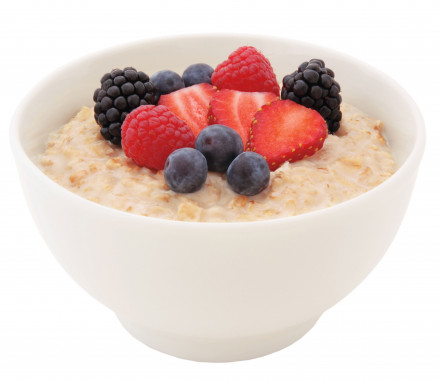 bowl of oatmeal with berries