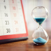 Hourglass and calendar