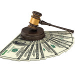 gavel and money