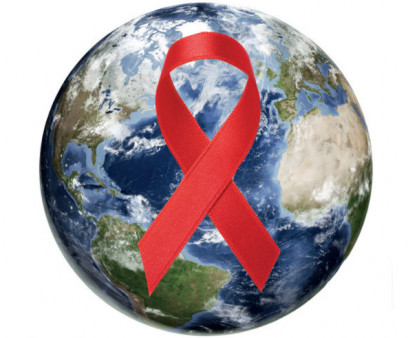red ribbon globe