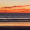 Sunset over the Pacific Ocean, Silver Strand State Beach, Coronado, California