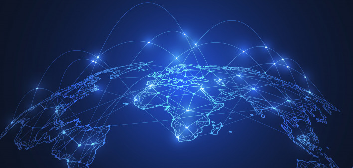 global network connection illustration