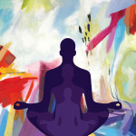 illustrtion cope with stress meditation yoga