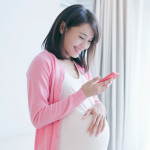 pegnant asian woman
