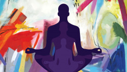 illustrtion cope with stress meditation yoga