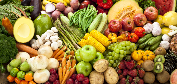 healthy fruits and vegetables