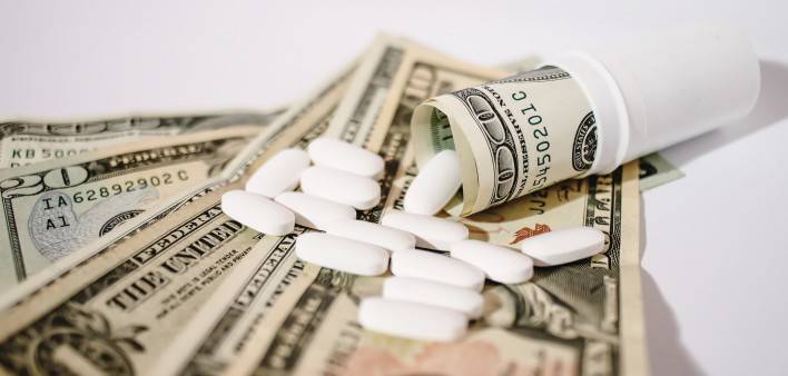 pills and money