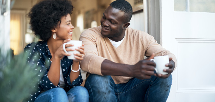 Cropped shot of a happy young couple spending time together outside
