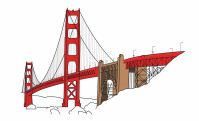 illustraton Golden Gate Bridge