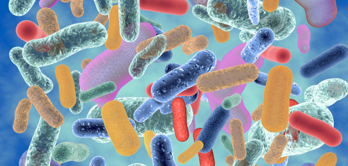 abstract image of colorful bacteria