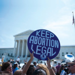 Abortion demonstration in front of Supreme Court Roe Wade