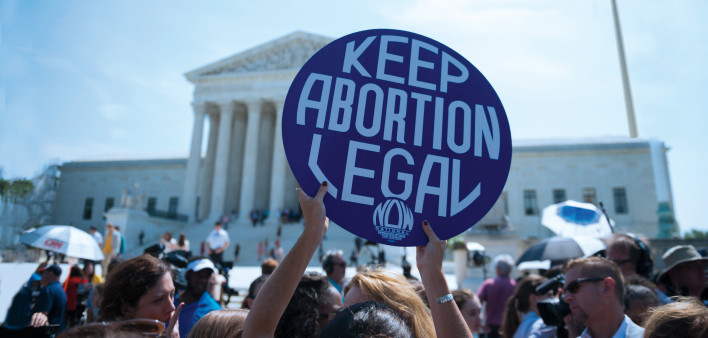 Abortion demonstration in front of Supreme Court Roe Wade