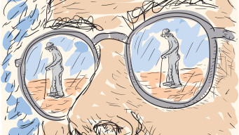 illustration aging old man