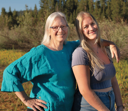 Kelly Shanahan and her daughter