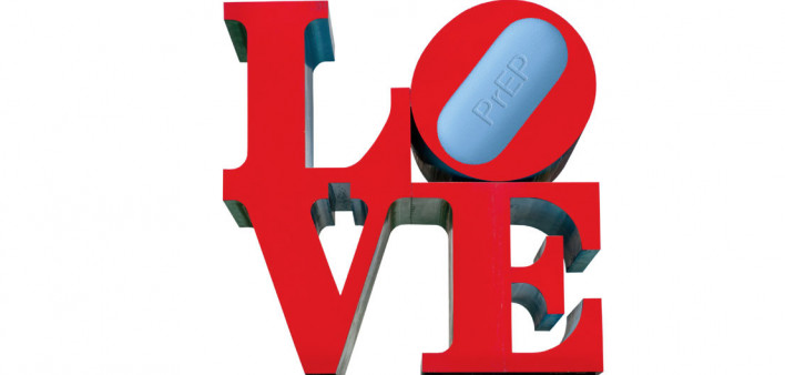LOVE sculpture and PrEP Pill