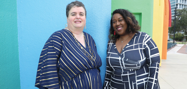 Tami Haught (left) and Kamaria Laffrey