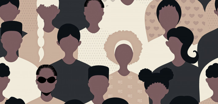 illustration group of black figures