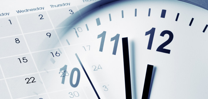 Clock face and calendar composite