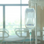 saline at hospital room iv