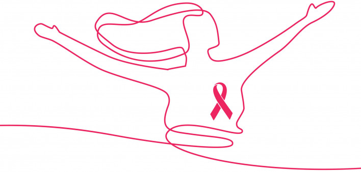 illustration string woman dancing red ribbon