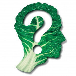 collard greens with question mark