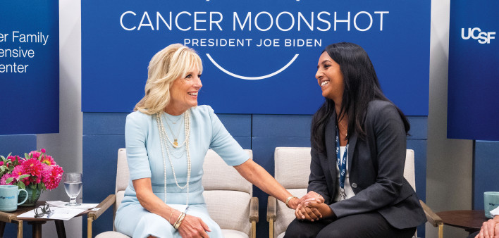 First Lady Jill Biden and Kami Pullakhandam