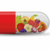 illustration pill with fruit inside